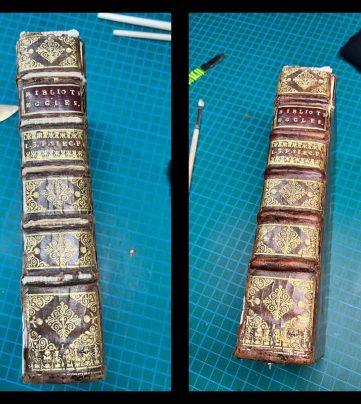 Restauration des nerfs d'un livre ancien